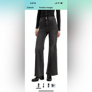 Levi’s ribcage bell jeans